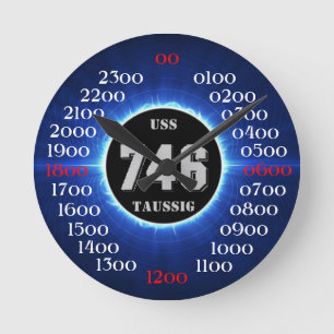 USS Taussig (DD-746) ラウンド壁時計