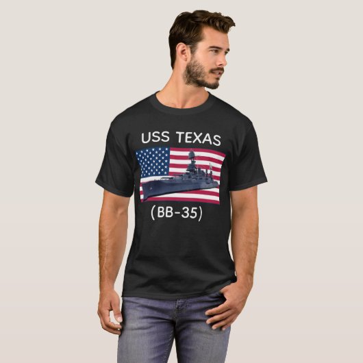 USS Texas (BB-35) Tシャツ (正面フル)