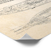 USS TEXAS Blueprint ポスター (角)