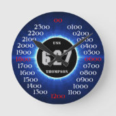 USS Thompson (DD-627) ラウンド壁時計 (正面)