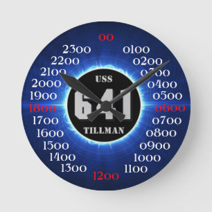 USS Tillman (DD-641) ラウンド壁時計