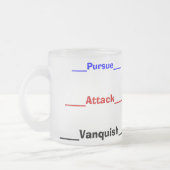 USS TRUXTUNはマグを追求しましたり、攻撃しましたり、征服します フロストグラスマグカップ (左)