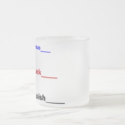 USS TRUXTUNはマグを追求しましたり、攻撃しましたり、征服します フロストグラスマグカップ (中央)