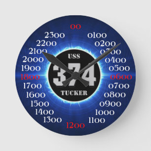 USS Tucker (DD-374) ラウンド壁時計