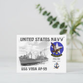 USS VEGA AF-59 貯蔵船 - ポストカード (スタンド正面)