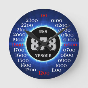 USS Vesole (DD-878) (DDR-878) ラウンド壁時計