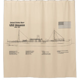 USS Vesuvius – 船舶設計図プランSD シャワーカーテン