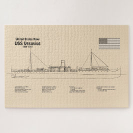 USS Vesuvius – 船舶設計図プランSD ジグソーパズル