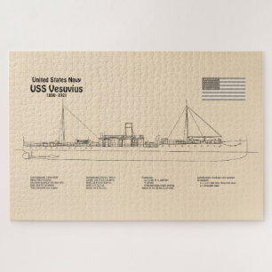 USS Vesuvius – 船舶設計図プランSD ジグソーパズル