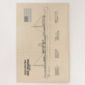 USS Vesuvius – 船舶設計図プランSD ジグソーパズル (縦)