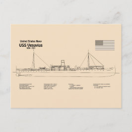 USS Vesuvius – 船舶設計図プランSD ポストカード