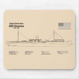 USS Vesuvius – 船舶設計図プランSD マウスパッド