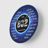 USS Vogelgesang (DD-862) ラウンド壁時計 (傾斜)