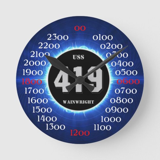USS Wainwright (DD-419) ラウンド壁時計 (正面)