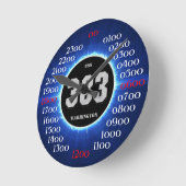 USS Warrington (DD-383) ラウンド壁時計 (傾斜)