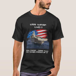 USS Wasp LHD 1水陸両用アサルトシップ退役軍人USA Tシャツ