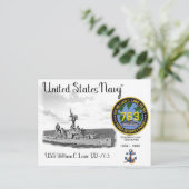 USS WILLIAM C. LAWE DD-763駆逐艦 ポストカード (スタンド正面)