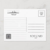 USS WILLIAM R. Rush DD-714  DESTROYER ポストカード (裏面)