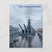 USS Wisconsin Battleship ポストカード (正面)