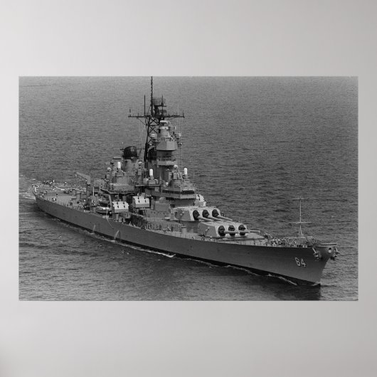 USS Wisconsin (BB-64) ポスター (正面)