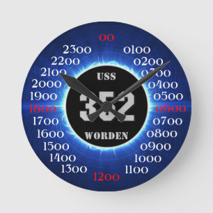 USS Worden (DD-352) ラウンド壁時計