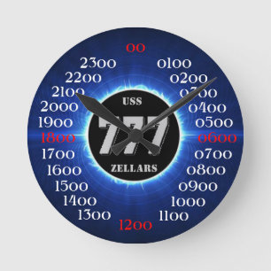 USS Zellars (DD-777) ラウンド壁時計