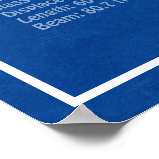 USS Zumwalt - Ship Blueprint Plans ABD ポスター (角)