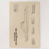 USS Zumwalt - Ship Blueprint Plans SD ジグソーパズル (縦)