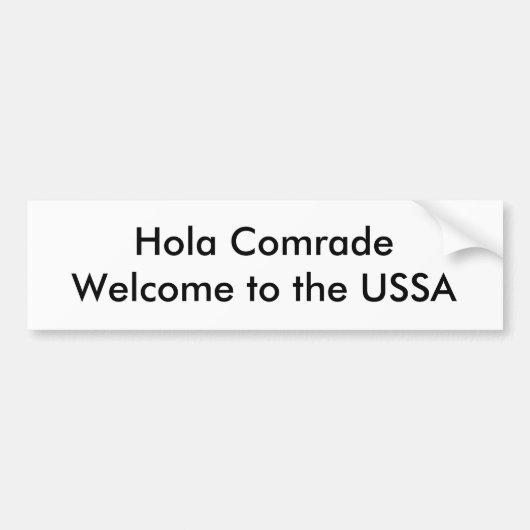 USSAへのWelcome Holaの僚友 バンパーステッカー (正面)
