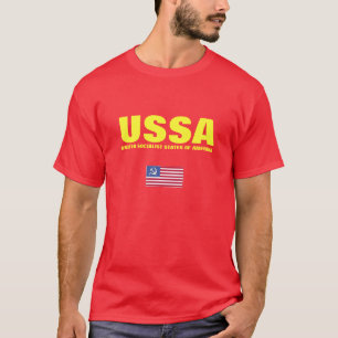 USSA - AMERIKAの統一されたな社会主義国 Tシャツ
