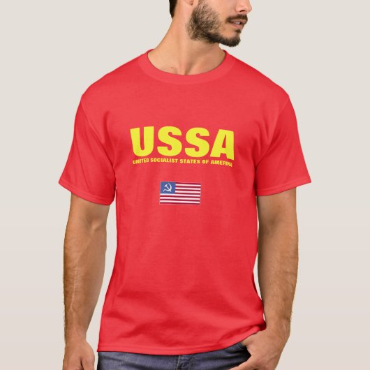 USSA - AMERIKAの統一されたな社会主義国 Tシャツ (正面)