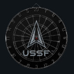 USSF |統一された州宇宙力 ダーツボード<br><div class="desc">州統一された宇宙部隊は、米国空軍の宇宙サービス部門である。正式に認可された米国の宇宙フォースのロゴ製品をZazzleで購入！名前または文字を追加してパーソナライズカスタムする</div>