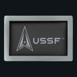 USSF |統一された州宇宙力 長方形ベルトバックル<br><div class="desc">州統一された宇宙部隊は、米国空軍の宇宙サービス部門である。正式に認可された米国の宇宙フォースのロゴ製品をZazzleで購入！名前または文字を追加してパーソナライズカスタムする</div>