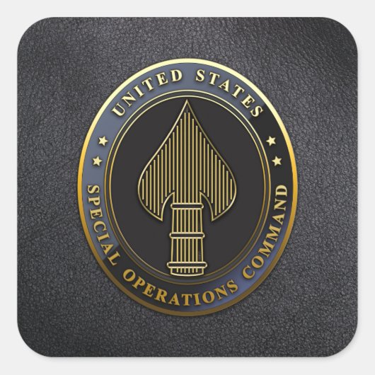 USSOCOMエンブレム スクエアシール (正面)