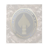 USSOCOMエンブレム ノートパッド (正面)