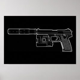 USSOCOM MARK 23ブラックポスター ポスター