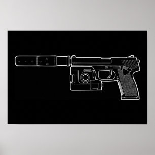 USSOCOM MARK 23ブラックポスター ポスター