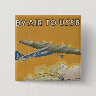 USSRへの航空便 缶バッジ