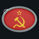 USSRフラグ 卵形バックル<br><div class="desc">ソ連社会主義共和国連邦国旗</div>