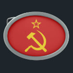 USSRフラグ 卵形バックル<br><div class="desc">ソ連社会主義共和国連邦国旗</div>