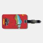 USSRマップ図解入りの、写真付きのポスター ラゲッジタグ (裏面横)