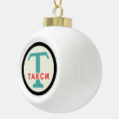 USSR / ロシアのヴィンテージ/レトロタキシカブのスタンドサイン セラミックボールオーナメント (右)