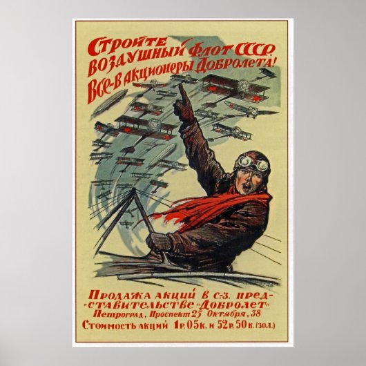 USSR ～空軍ドブロリョット1923を構築 ポスター (正面)