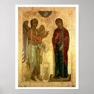 Ustiugの告知、c.1130-40 (鍋のテンペラ ポスター