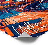 Ustka Poland Art Vintage Travel Illustration ポスター (角)