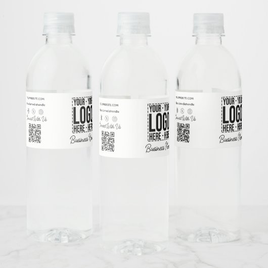 ustomビジネスロゴ企業の会社モダンクール ペットボトルラベル (ボトル)