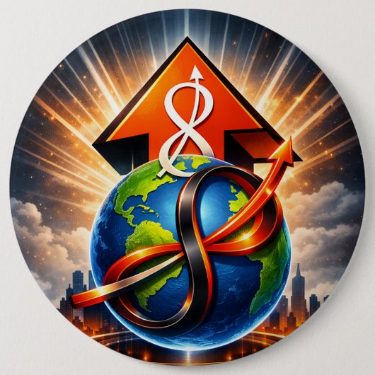 USTP Global Infinity Ascent Futurist Button 缶バッジ (正面)