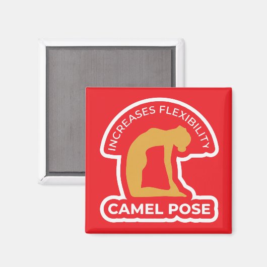 Ustrasana Camel Pose • Increases Flexibility Yoga マグネット (正面/裏面)