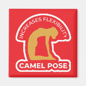 Ustrasana Camel Pose • Increases Flexibility Yoga マグネット (正面)