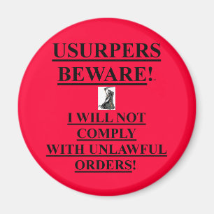 Usupersの磁石は用心します! /私は従いません マグネット